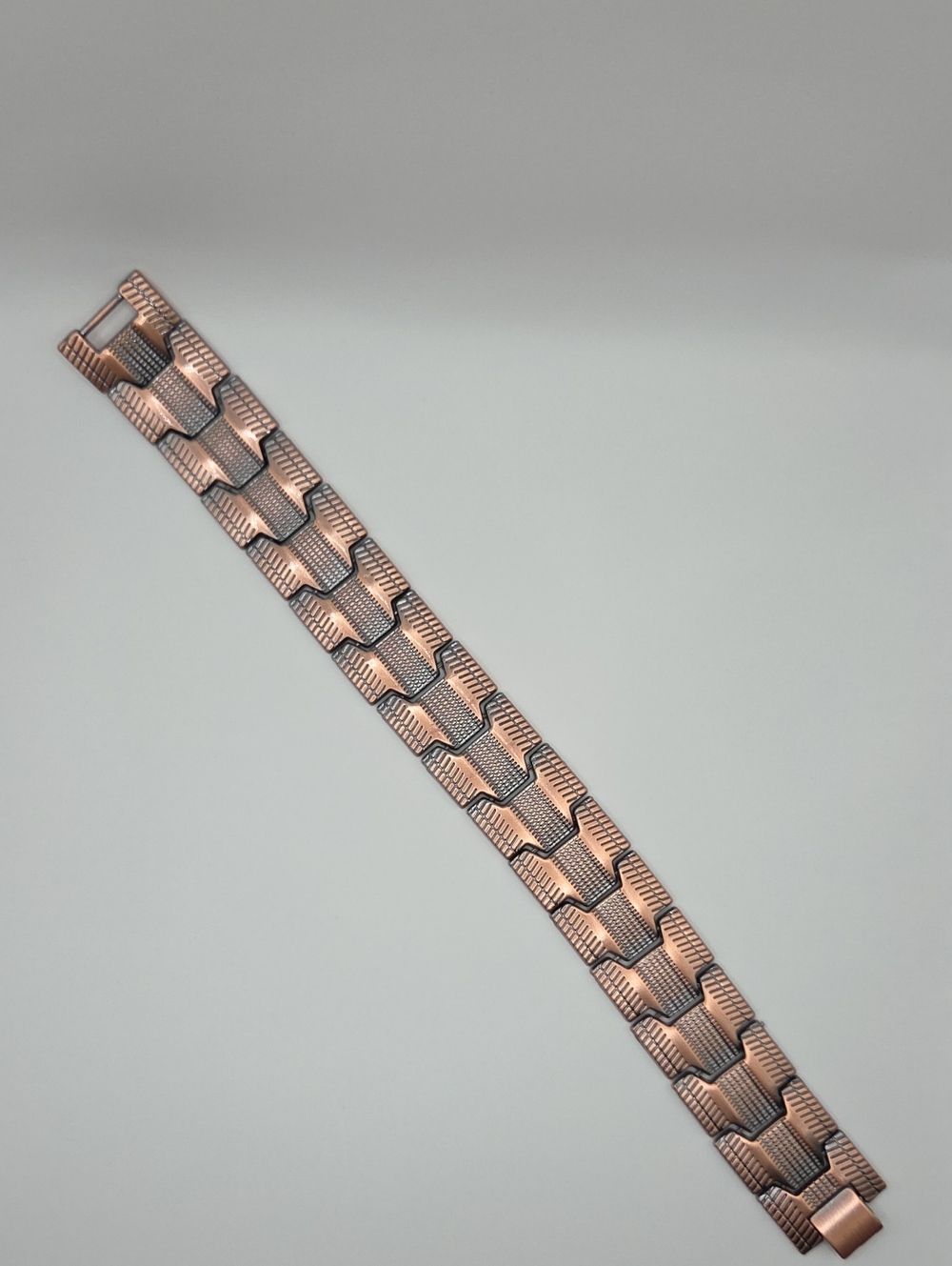 Men's Copper-Tone Metal Bracelet - Stylish Link Design